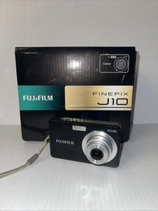 Fujifilm FinePix J10 8.2 MP CCD Digital Camera Black Battery Excellent Condition - Picture 1 of 24