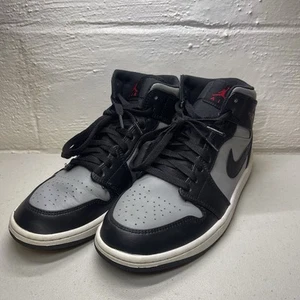 Jordan 1 Mid Shadow Grey Black Nike Size 9.5 Mens Great Condition! - Picture 1 of 10