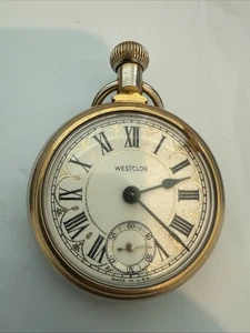 Reflux Double Open Copper Mechanical Pocket Watch - Picture 1 of 2