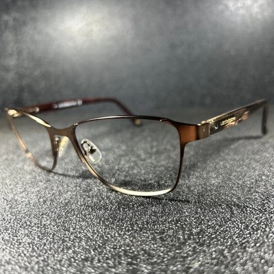 Anteojos Liz Claiborne L617 OJZJ para mujer marrón metal medio borde 53-16 130 brillo Foto 1 de 4