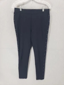 Style & Co Pants Womens Medium Black Studded Pull On Stretch Leggings Casual - Picture 1 of 20