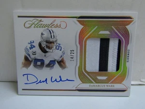2023 Panini Flawless DeMarcus Ware Patch On Card Auto Gold 14/25 Cowboys - Picture 1 of 2