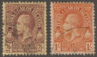 EDSROOM-20417 Islas Turcas y Caicos 64, 67 Usado 1928 George V CV$12,75 Foto 1 de 2