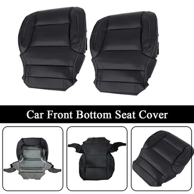 For 2014-2019 Chevy Silverado Suburban Front Bottom Seat Cover Leather Black Foto 1 de 4