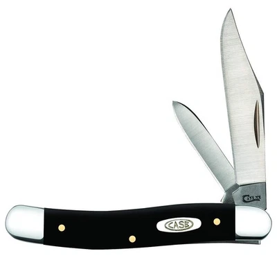 Navaja de bolsillo Medium Jack negra con clip de acero inoxidable cuchillas de pluma de 2,5 pulgadas  Foto 1 de 4