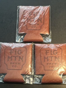 FIG MTN BREW CO Menge 3 Leder High End Coozies Koozies Figueroa Mountain CA - Bild 1 von 3