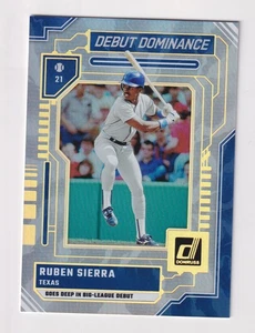 2025 Panini Donruss DEBUT DOMINANCE SILVER HOLO FOIL #9 RUBEN SIERRA Rangers SP - Picture 1 of 2