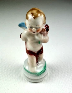 Vintage, ArtDeco Engel, hält Blumenstrauß. Porzellan. Besetztes Japan. - Bild 1 von 13