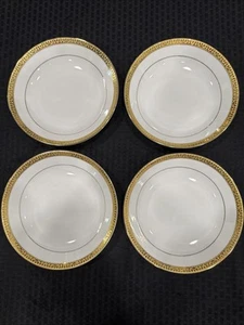 GOLD BUFFET Royal Gallery Macy’s Set Of 4 Soup Bowls 9” Round Sri Lanka 1991 - Picture 1 of 7