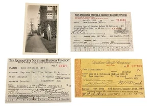 1939 Kansas City Southern Pacific Atchison Topeka Santa Fe Pass Gene Robinson E3 - Picture 1 of 9