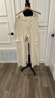 Pantalones de mezclilla cargo Michael Kors Bootcut tostados talla 12 nuevos Foto 1 de 4