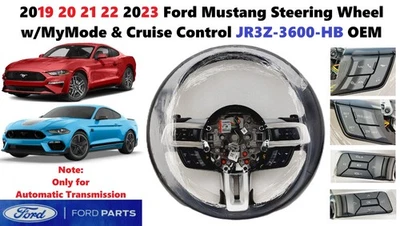 2019-2023 Ford Mustang Steering Wheel w/MyMode & Cruise Control JR3Z-3600-HB - Image 1 of 4