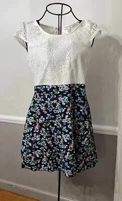 Vintage Delia's dress Lace Floral Babydoll Skater juniors USA Made Y2K sz Large - Image 1 of 4