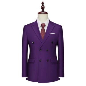 Suit Men Business Casual Double-breasted Suit Casual Business Single Suit Jacket - Picture 1 of 37