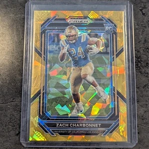 2023 Panini Prizm Draft Picks - Gold Ice Prizm #124 Zach Charbonnet (RC) - Foto 1 di 1