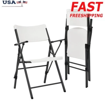 Silla Plegable Comercial con Reposabrazos Interior Exterior Duradera Ligera Paquete de 2 Foto 1 de 4