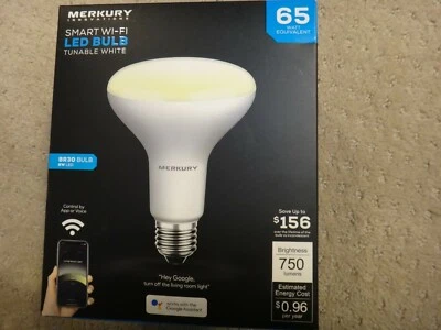 Merkury Innovations BR30 Smart Light Bulb, 65W Tunable White LED, 1-Pack - Image 1 of 4