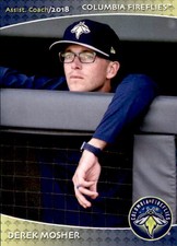 2018 Columbia Fireflies Grandstand 23 Derek Mosher Assistant Coach Baseball Card