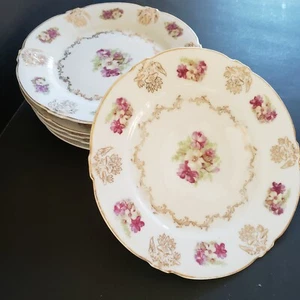 Z.S.&C Bavaria antike Teller 6er Set 7 1/2 cm Durchmesser lila Veilchen - Bild 1 von 5