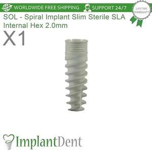 1x Accesorio dental delgado espiral superficie SLA titanio conexión hexagonal 2,0 mm - Imagen 1 de 14
