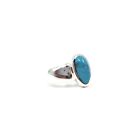 925 Silver Jewelry Turquoise Band Ring Men Women Ring Turquoise 16.5mm / 52