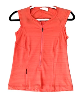 ATHLETA Pacifica Tank Top Rashguard Women's XSmall Half Zip Swim UPF Orange - Picture 1 of 9