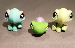 3 Stück Littlest Pet Shop Schildkröten LPS #522 blau #321 neuwertig #316 grün mit lila - Bild 1 von 12