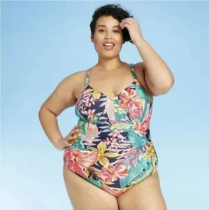 Talla 18 W - Traje de baño de una pieza sobre el hombro para mujer - Kona Sol Tropical - Imagen 1 de 4