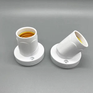 2x Light Socket E26 E27 Lamp Holder Bulb Base Plastic Screw-in Socket - Picture 1 of 5
