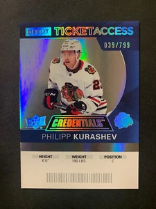 Philipp Kurashev 2020-21 Upper Deck Credentials Debut Ticket Access /799 #128 - Picture 1 of 2