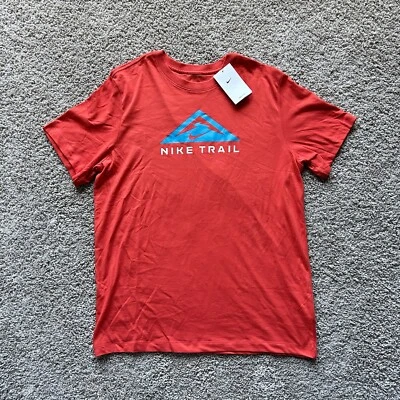 NUEVA Camiseta para Correr Nike Trail Outdoor Dri-FIT Habanero DX2183-634 Para Hombres Talla Grande Foto 1 de 3