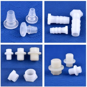 Plastic End Cap Blanking Plug Threaded Plug End Cap Connector Barb Hose Fittings - Picture 1 of 12