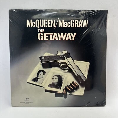 The Getaway Laserdisc Steve Mcqueen Ali Mcgraw 2 Disc Set Factory Sealed Foto 1 de 4