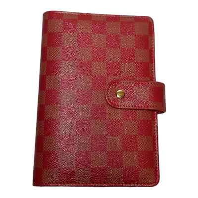 PU Leather Notebook A6 Ring Binder Budget Planner Organizer Cover Pockets Red - Image 1 of 3