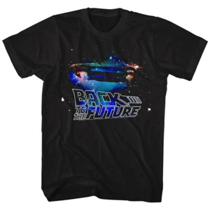 Back To The Future Movie Chromium Color DeLorean In Space Men's T Shirt  - Picture 1 of 3