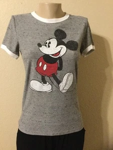 Disney MICKEY MOUSE T SHIRT SHORT SLEEVES JUNIOR SIZE M/M - Picture 1 of 5