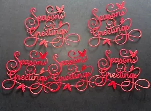 🎄5 SEASONS GREETINGS cardstock paper die cut embellishments - Picture 1 of 3