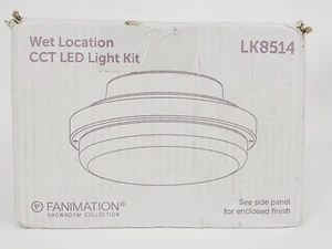 Fanimation Wet Location CCT LED Ceiling Fan Light Kit LK8514SLW Silver OB READ  - Picture 1 of 9