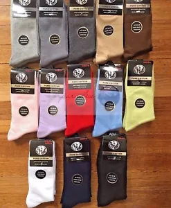6 Pairs 2-8 Premium Quality Pure Cotton Plain School Socks Dress/Work Socks - Picture 1 of 23
