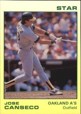 1989 Star Blank Back Promo #NNO Jose Canseco A's  C56381 - NM-MT