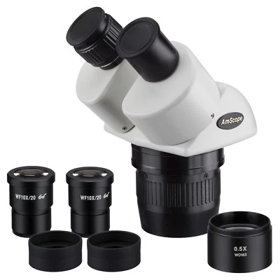Cabezal de microscopio binocular estéreo súper amplio AmScope SW24BX 10x-20x-40x Foto 1 de 4