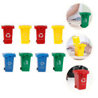 8Pcs Mini Trash Can with Opened Lids - Sorting Mini Recycle Bin