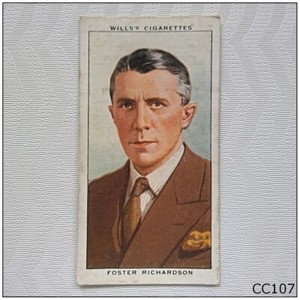 Wills Radio Celebrities 2nd Series #16 Foster Richardson Cigarette Card (CC107)