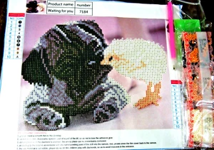 Pug Puppy & Baby Chick 3D Round Diamond Cross Stitch Painting Kit - NIP (#344) - Picture 1 of 4