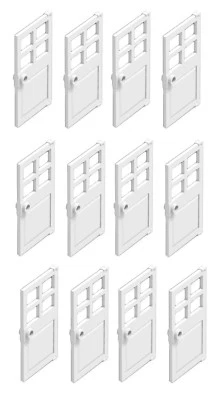 ☀️NUEVO LEGO X12 BLANCO Puerta 1 x 4 x 6 con 4 Paneles y Manija de Perno Piezas Piezas  Foto 1 de 2