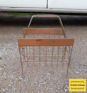 Mid Century Iron and Walnut Magazine Rack (MR114) - Picture 1 of 5