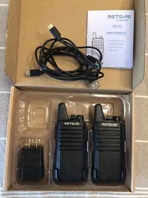 Retevis RT22 Walkie Talkies Two Way Radios Rechargeable - Image 1 of 4