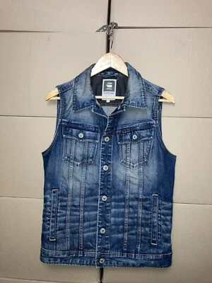 Chaleco vaquero para hombre G-STAR RAW VINTAGE AZUL TALLA M CASUAL Y2K ROPA DE CALLE Foto 1 de 4