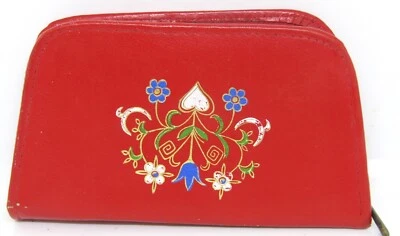 Vintage Manicure Set in Leather Decorated Zipper Case. - Image 1 of 4