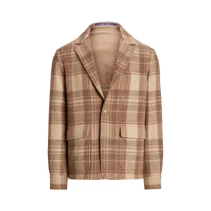 Chaqueta Abrigo Deportivo Ralph Lauren Etiqueta Púrpura Tela Escocesa Sarga Lana Nuevo $1495 - Imagen 1 de 5